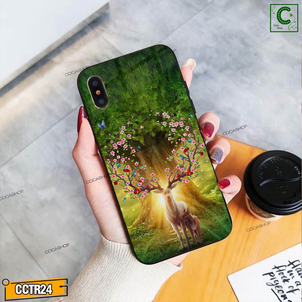 Ốp iphone Mẹ con hươu lộc lá sung túc - 6/6plus/6s/6splus/7/7plus/8/8plus/x/xr/xs/11/12/13/pro/max/plus/promax