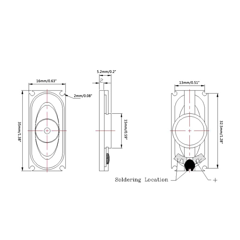 SELA Gói 2 Loa Di Động Mini 1635 8ohm 2W Loa Có Cáp