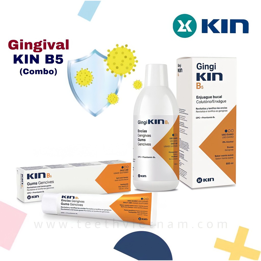 NƯỚC SÚC MIỆNG KIN B5 LÀM SẠCH MẢNG BÁM VÀ PHỤC HỒI NƯỚU RĂNG 500ML ...