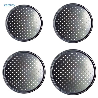 Khay nướng bánh pizza thép carbon chống dính có lỗ 9/ 10/ 11/ 12 inch tiện lợi dành cho nhà bếp
