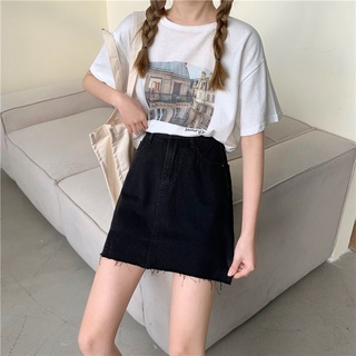 Chân Váy Denim Chữ a Lưng Cao Thời Trang Mùa Hè Hàng Mới Dành Cho Nữ
