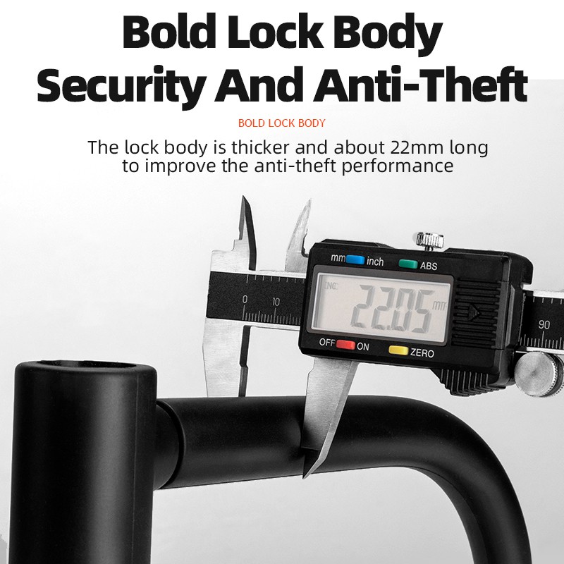 ROCKBROS U-Lock chống thủy lực, khóa an ninh chống trộm cho xe đạp/xe đạp điện