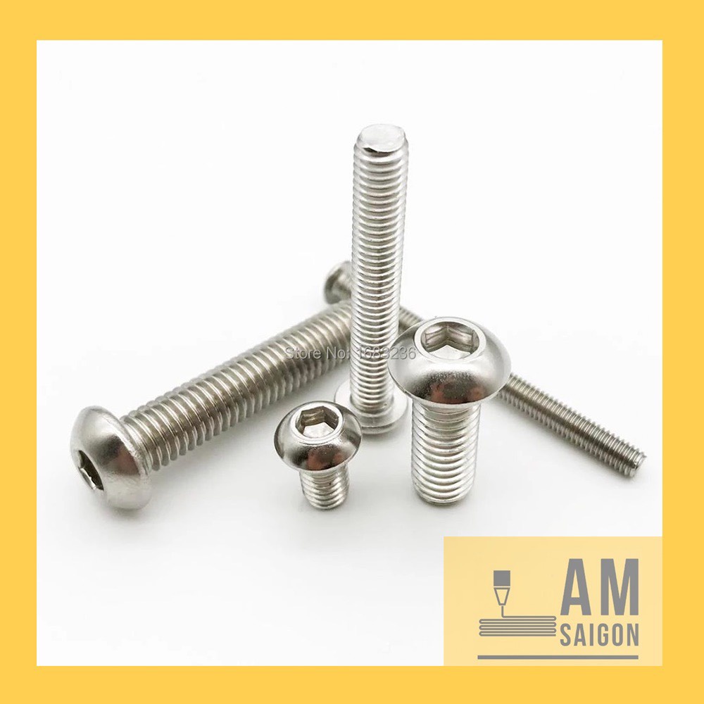 Ốc (Bulong) lục giác inox M2 (2mm) [DÙ - TRỤ - VÁT] - quy cách 1 gói 10 ...