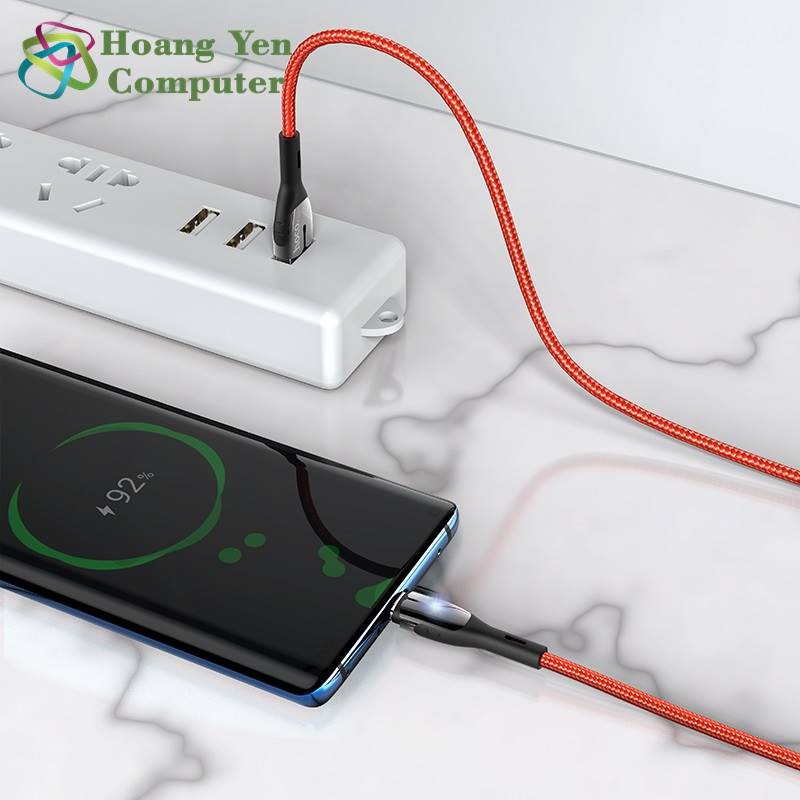 Cáp Sạc TYPE C Hoco U89 Cho Android Dây Dù 1.2M - BH 6 Tháng Chính Hãng (MÀU SẮC NGẪU NHIÊN) - Hoàng Yến Computer