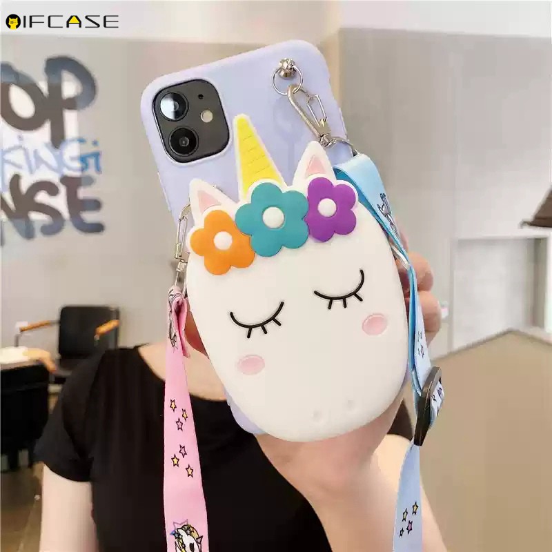 Ốp điện thoại Samsung Galaxy Note 20 Ultra 10 Lite 10 + Plus 9 Minnie Mickey Unicorn Khủng long Cinnamoroll Dây buộc chó Dây kéo Ví đựng tiền xu Gói thẻ hoạt hình Vỏ mềm dễ thương