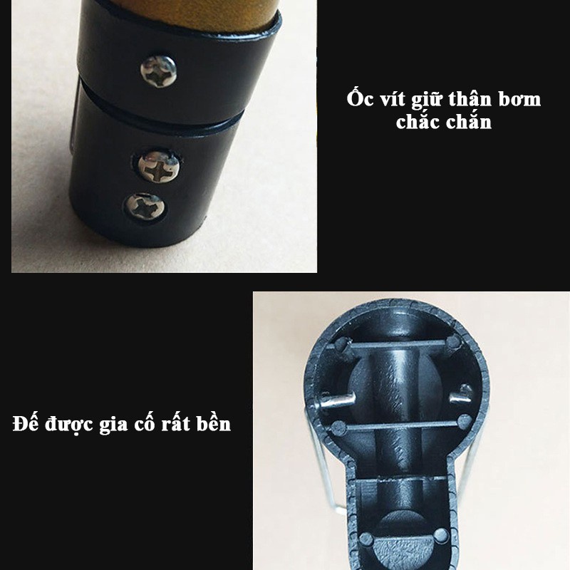 Bơm tay - Bơm bóng đá - Thân kim loại loại 21cm HOT