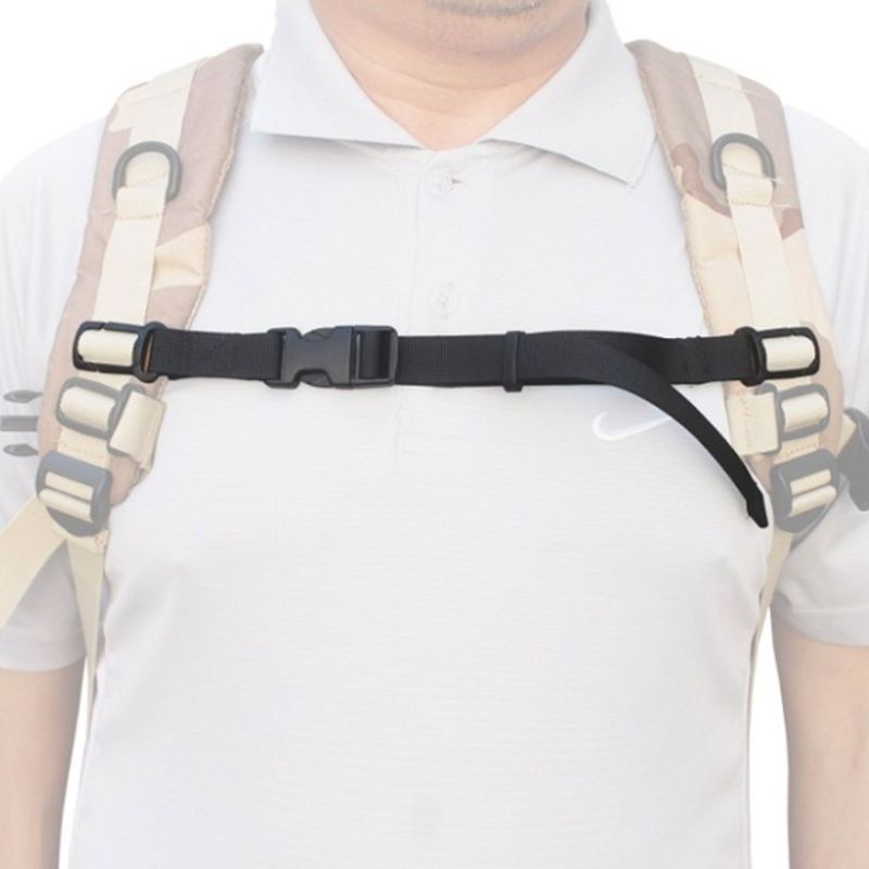 1 set Adjustable Nylon Backpack Chest Harness Strap Webbing Sternum Clip Replace