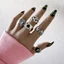 Unstop * Nhẫn đựng thẻ bi-a Gothic hợp kim mới lạ dành cho nam Halloween