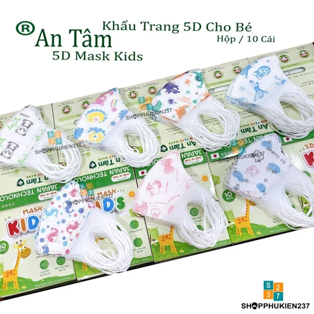 Set 50 Cái Khẩu Trang 5D Cho Bé Kháng Khuẩn Hàng Chính Hãng An Tâm Biden Yoki Trẻ Em