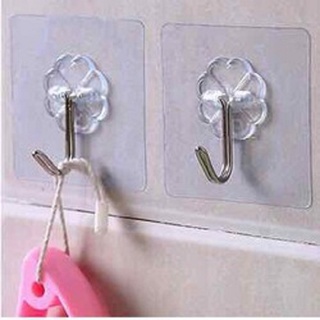 Set 20 Móc Dính Treo Tường, Móc Treo Quần Áo Dán Tường Chịu Lực Trong Suốt 6x6CM 88037