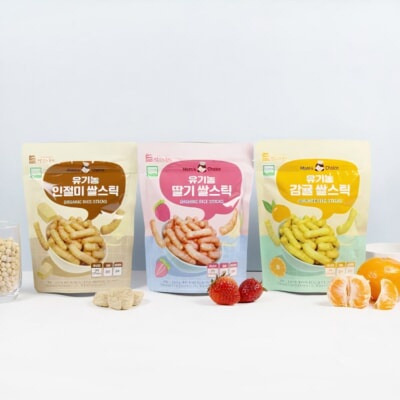 Bánh gạo ăn dặm hữu cơ gạo nếp cho bé hình que bổ sung lợi khuẩn 7m+ (30g) Mom’s choice