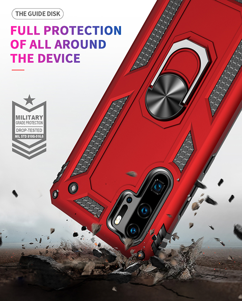 Dành cho Huawei P30 Pro / P30 / P30 Lite Vỏ bảo vệ quân sự hạng nặng có giá đỡ nhẫn