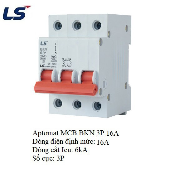 APTOMAT 3 Pha MCB LS 3P BKN-b 3P 40~63A 10kA | Shopee Việt Nam