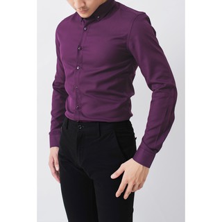 Áo Sơ Mi Trơn Nam, Áo sơ mi tay dài cao cấp, vải chống nhăn bigsize, thích hợp mặc đi làm, dự tiệc - A068-2