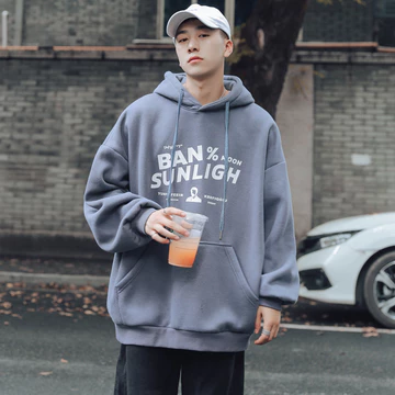 Áo hoodie (4 màu M-5XL) phiên bản Hàn Quốc của áo hoodie dài tay nam xu hướng Nhật Bản Áo hoodie INS thương hiệu tide dáng rộng hip hop lông nam mồ hôi & áo hoodie nữ