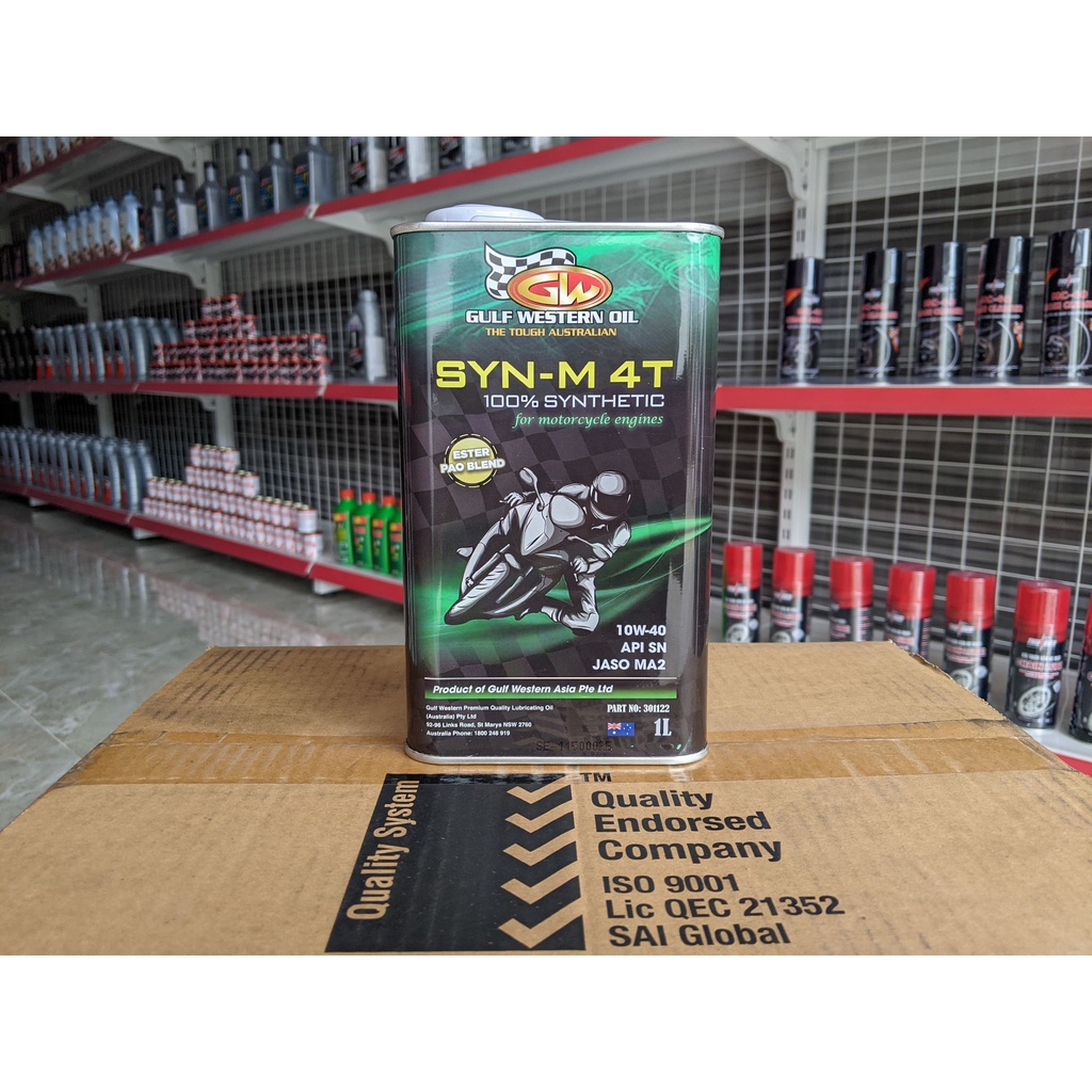 Gulf Western Oil SYNM 4T 10W40 1L Ester PAO nhớt tổng hợp Shopee Việt Nam