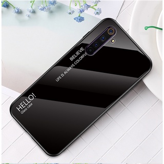 Ốp lưng silicone tráng kính cường lực cho For Realme 6 Pro X50 For Realme 5i 5S