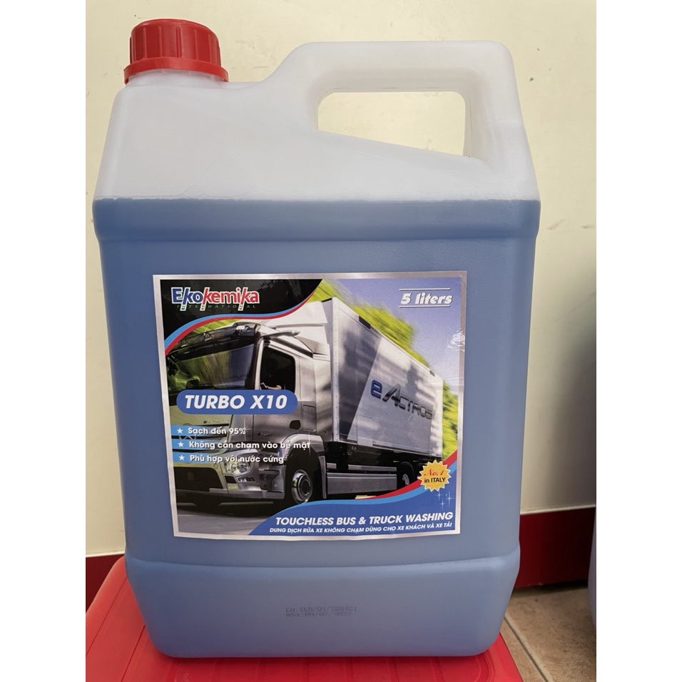 DUNG DỊCH RỬA XE TẢI, XE KHÁCH, XE CÔNG TRÌNH KHÔNG CHẠM ĐẬM ĐẶC EKOKEMIKA TURBO X10 -5L