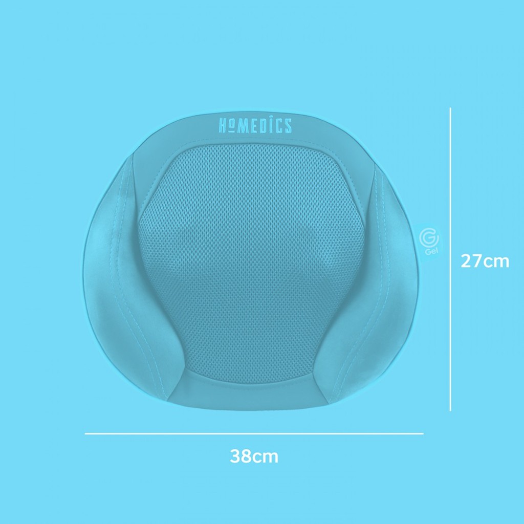 Gối massage hồng ngoại Shiatsu 3D công nghệ GEL điều khiển cầm tay HoMedics GSP-500H-GB
