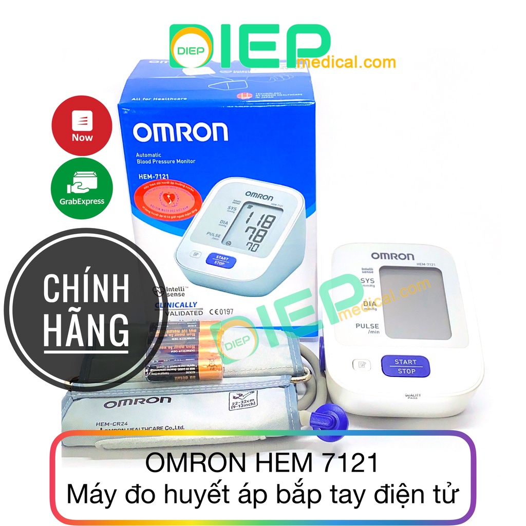 OMRON HEM-7121 - Máy đo huyết áp Omron HEM 7121, bắp tay điện tử, cảnh ...