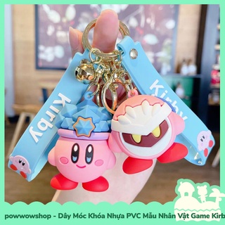 [Sẵn VN - Hỏa Tốc] Dây Móc Khóa Nhựa PVC Mẫu Nhân Vật Game Kirby & The Forgetten Land