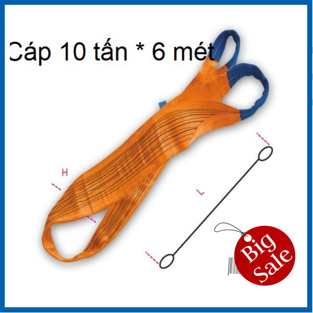 Dây Cáp Vải Bản Dẹp Cẩu Hàng 10 Tấn Dài 6 Mét 2 Đầu mắt bản dẹp - Shop ...