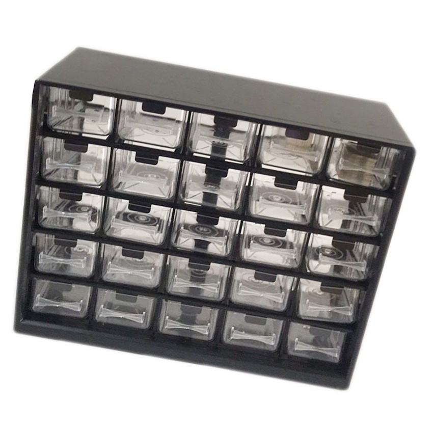 Wall-Mounted 25 Compartment Drawer Parts Sorting Component Box | Shopee ...