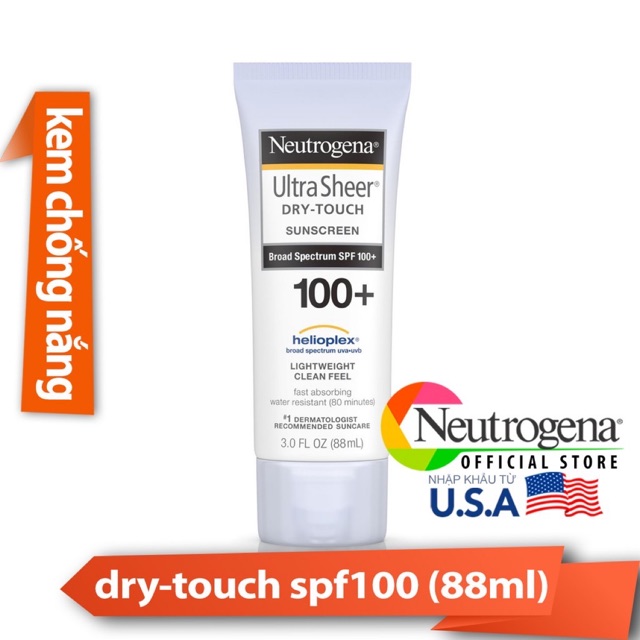 Kem Chống Nắng Neutrogena Ultra Sheer Dry Touch Spf 100 88ml Shopee Việt Nam 4538