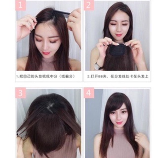 Tóc Mái Giả Bằng có Mai Dày Anime Nhật Bản [Có clip, ảnh thật] phong cách Nhật Bản giống tóc thật Hamin.store