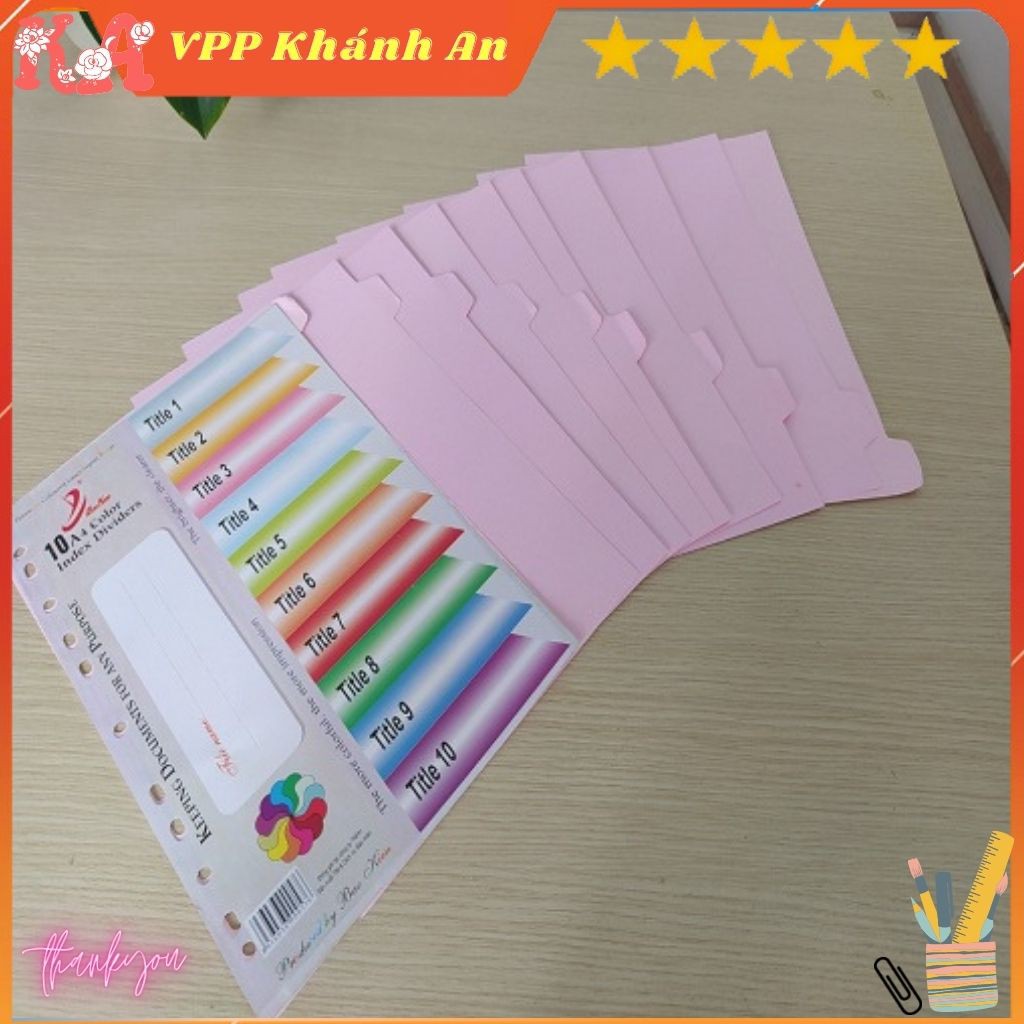 Bìa chia file giấy A4 màu hồng 1 tập 10 tờ | Shopee Việt Nam