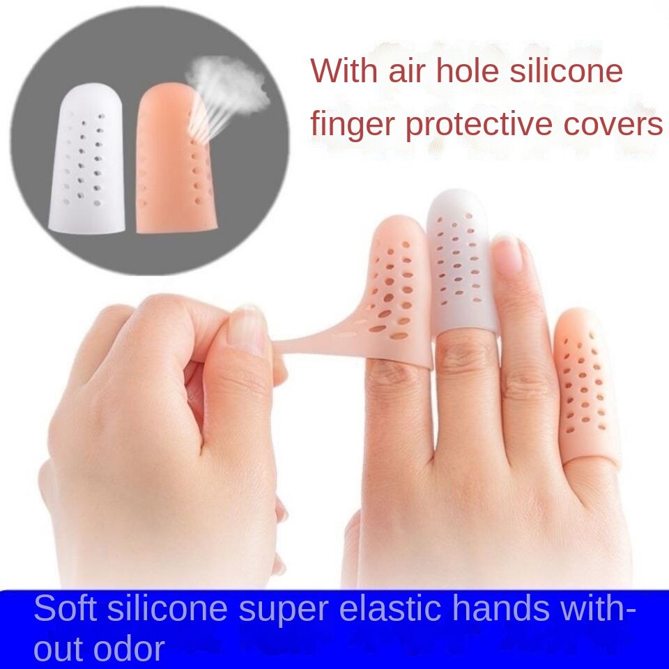 Phong Cách Mới Có Lỗ Thoáng Khí Không Nhồi Bông Ngón Tay Silicon Tay Bảo Vệ Ngón Tay Chống Va Đập Dưỡng Ẩm