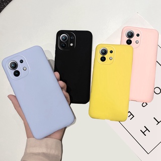 Ốp Điện Thoại Silicone Mềm Màu Kẹo Chống Sốc Cho Xiaomi Mi 11 Lite 5G NE 11 Lite NE 5G