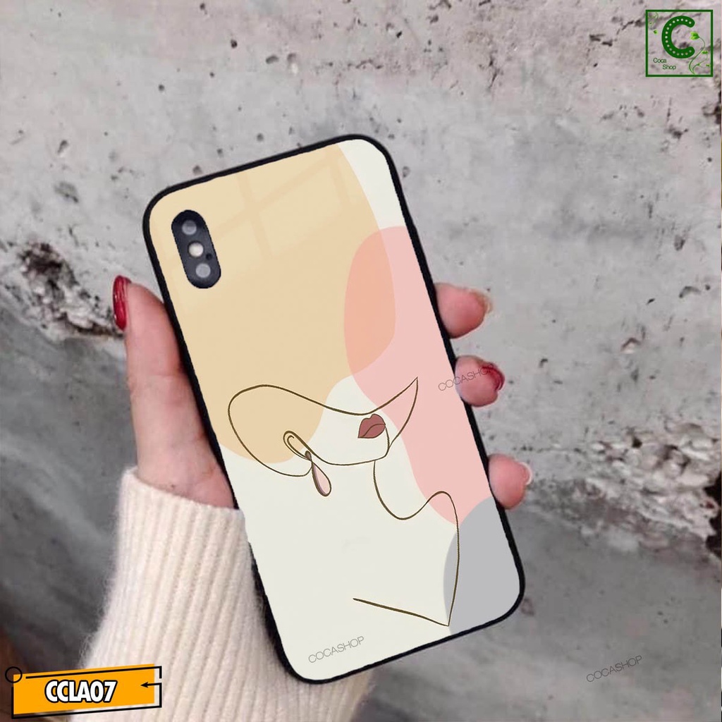 Ốp lưng iphone mặt kính in hình siêu đẹp - Bức họa bờ môi lôi cuốn- 6/6plus/6s/6splus/7/7plus/8/8plus/x/.....