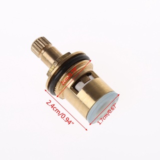 2 Pcs Faucet Replacement Brass 1/4 Turn G1/2" Ceramic Disc Cartridge Hot Cold Ta