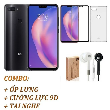 COMBO ĐIỆN THOAI XIAOMI MI 8 LITE MỚI NGUYÊN SEAL 100% + CƯỜNG LỰC + TAI NGHE + ỐP LƯNG[CHÍNH HÃNG] [GIÁ BÁN SỈ]