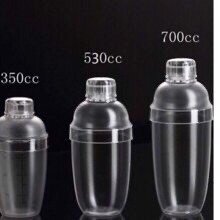 Bình lắc pha chế Shaker nhựa chia vạch đen Cao Cấp chất dày siêu bền 350ml - 500ml - 700m