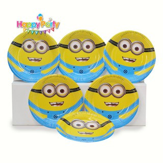 ( Nhiều mẫu ) Đĩa giấy sinh nhật set 6 cái