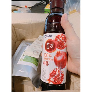 Giấm Lựu Giảm Cân\Nước Mâm Xôi(Phúc Bồn Tử) Ép Lên Men Hongcho Ofood Hàn Quốc Chai 500ml