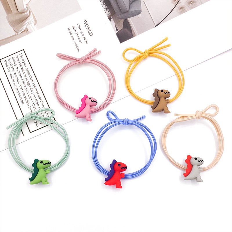 3 Thun Buộc Tóc Cột Tóc Khủng Long Xinh