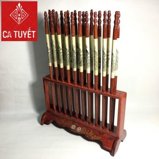 BỘ ĐŨA THỜ GỖ HƯƠNG KHẢM 10 ĐÔI CẮM ĐỨNG - LOẠI CAO CẤP CHẮC CHẮN, DÀY DẶN