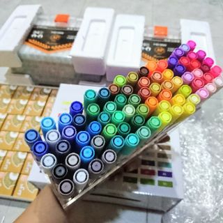 [bút màu nước 2 đầu] Bộ 80 màu Aquarrele Brush STA