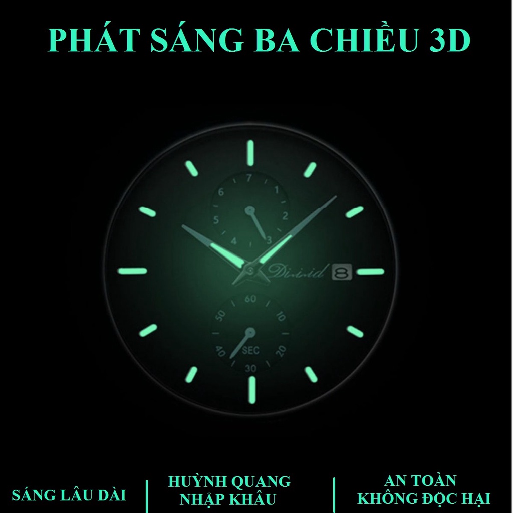 Mô tả Đồng hồ nam DIZIZID dây thép lụa đen chạy full 5 kim - Thiết kế lịch lãm nam tính DZ5KC9 - 2