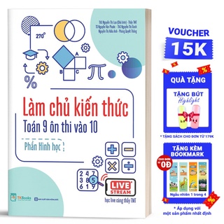 Sách - Combo Làm chủ kiến thức Toán 9 ôn thi vào 10 (Đại số và Hình học) - Học live cùng thầy TMT