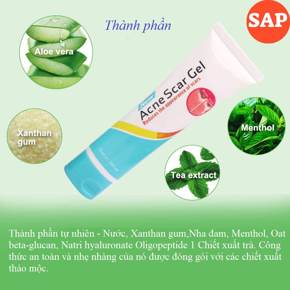 Gel Giảm Mụn, Mờ Sẹo Thâm Do Mụn, Sẹo Do Phẫu Thuật Laoshiya Acne scar gel