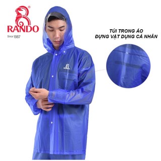 Áo Mưa Bộ Trong Suốt Đi Phượt, RANDO Chính Hãng, Nhựa Trong Thời Trang, Đi Mưa Không Thấm Nước