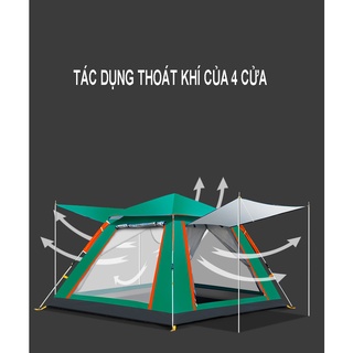 Lều Cắm Trại Du Lịch Tự Bung 6-8 Người Vải Siêu Chống Nắng Và Mưa Cao Cấp Đại Nam Sport + Tặng Nệm Chống Ẩm