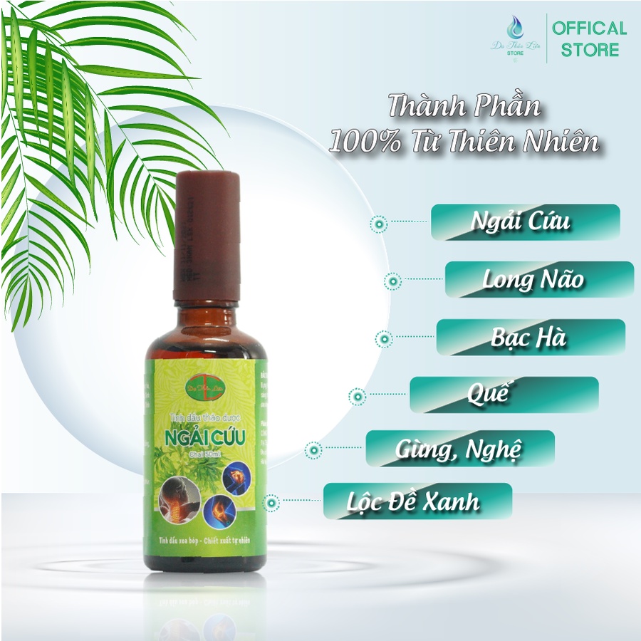 Ảnh Tinh Dầu Ngải Cứu Dạ Thảo Liên 50ml, 100% Natural Herbal Wormwood Essential Oil 50ml 3