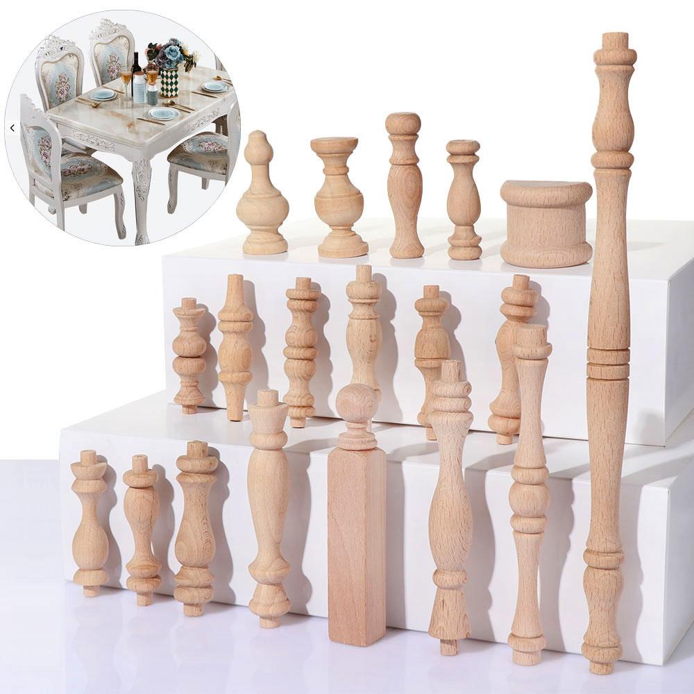 FAVORITEGOODS Vintage Gỗ Khắc Đa Phong Cách Phong Cách Chắc Chắn Ghế Chân