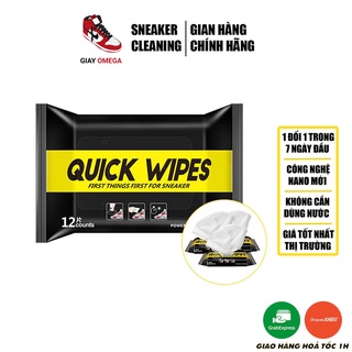 Khăn giấy ướt lau giày Quick Wipes vệ sinh giày siêu tốc không cần nước - GiayOmega