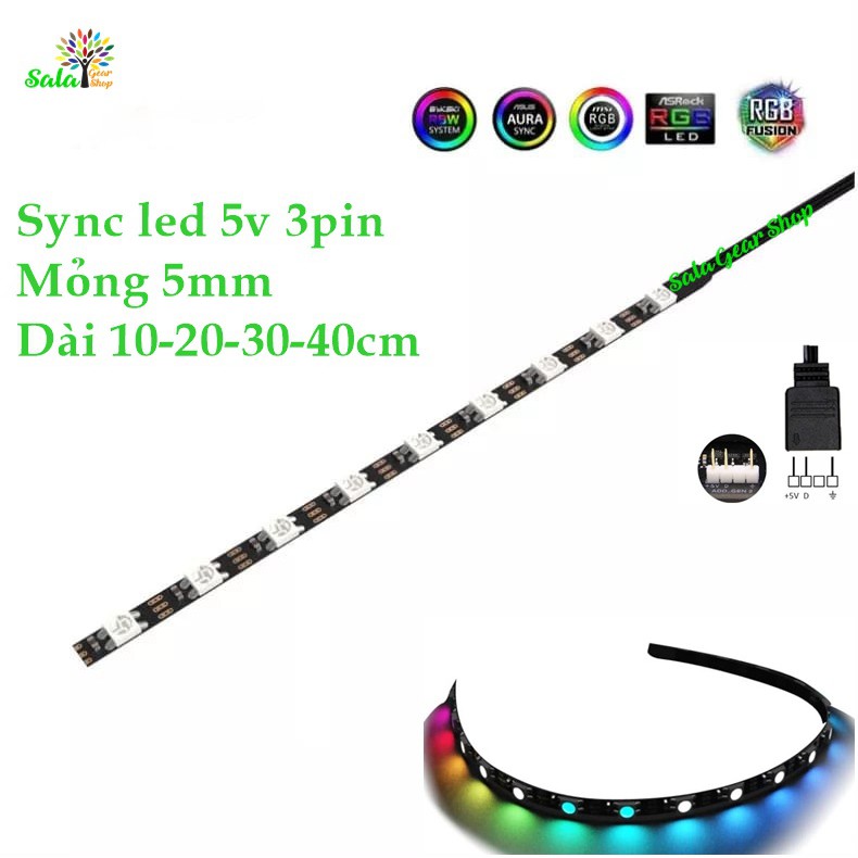 Dây led 5v 3pin ARGB Mỏng 5mm | Shopee Việt Nam